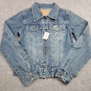Abercrombie & Fitch Denim Jacket Womens Medium Authentic Trucker Vintage Style